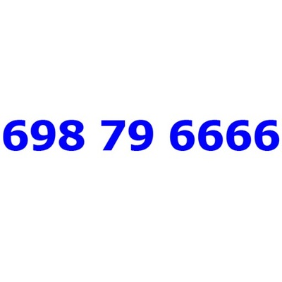 698 79 6666 T-mobile Złoty łatwy Numer Telefonu Karta SIM Starter na kartę