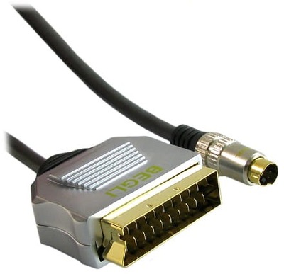 SCART EURO na wtyk SVHS 4pin PROFi 15m