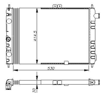 RADUADOR DE AGUA OPEL ASCONA 81- NRF 58670  