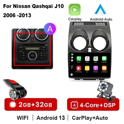 RADIO DE AUTOMÓVIL CON NAVEGACIÓN GPS PARA NISSAN QASHQAI J10 2006 2007 2008-2013 CARPLAY  