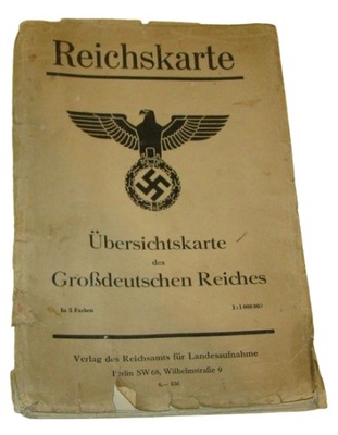 Reichskarte Ubersichtskarte des Grossdeutschen Reichs 1941 /SRL