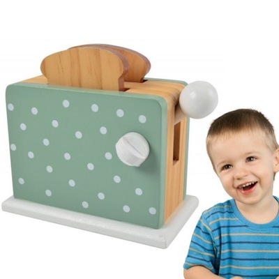 Toster drewniany opiekacz drobne AGD zabawka dla dzieci tosty