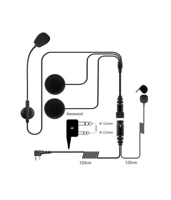 ZESTAW SŁUCHAWKOWY DO RADIOSTACJI BAOFENG - WTYK K