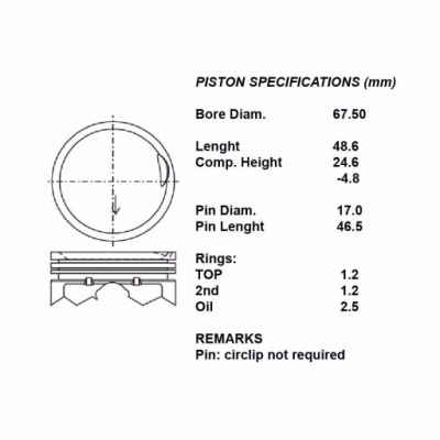 Iap quality parts 100-07093 поршень фото №1