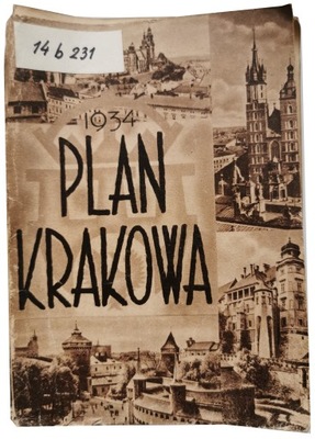 Plan Krakowa 1934 Przewodnik informator