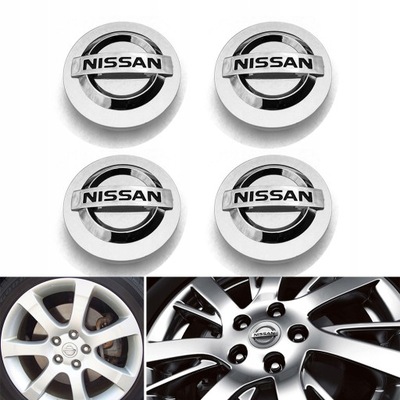 4 PIEZAS NISSAN 54MM TAPACUBOS TAPAS CIEGAS DEKLE DISCOS KAPSLE  