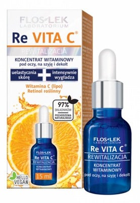 FLOSLEK ReVITA C rewitalizacja Koncentrat witaminowy oczy szyja dekolt 15ml