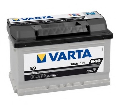 BATERÍA VARTA BLACK 70AH 640A P+ E9  