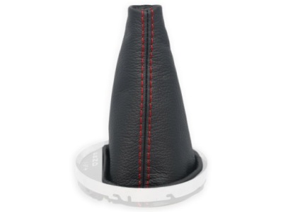 Mini cooper r56 r55 автоматическая коробка передач чехол переключения передач кожа красные нити фото №1