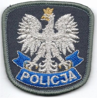 Godło orzeł POLICJA na czapkę garnizonową - rzep