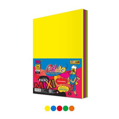 Papier xero kolor PASTELLO A4 80g. mix 5 kolor Int