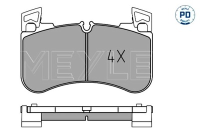 MEYLE ZAPATAS DE FRENADO PARTE DELANTERA LAND ROVER DEFENDER DISCOVERY V RANGE  