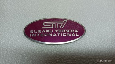 EMBLEMA LOGOTIPO INSIGNIA ALUMINIO STI SUBARU IMPREZA  