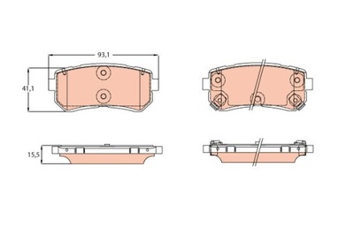 TRW ZAPATAS DE FRENADO HYUNDAI T. IX20 1,4-1,6 CRDI 10-  