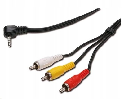 KABEL 4-PIN MINI JACK 3,5mm -3x RCA CHINCH 1,5m dł