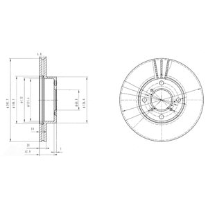 DISCOS DE FRENADO DELPHI BG3341  