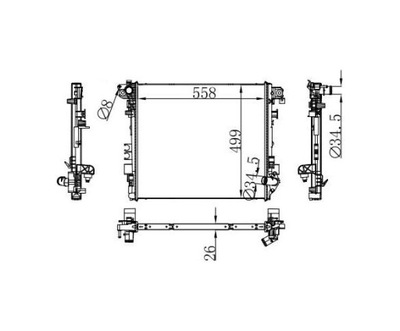 Jeep gladiator jt 04.19 - радиатор 68314786ac фото №1