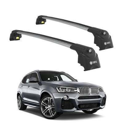 TURTLE MALETERO DE TECHO AIR-2 PARA BMW X3 F25 2011 - 2017 SREBRO  