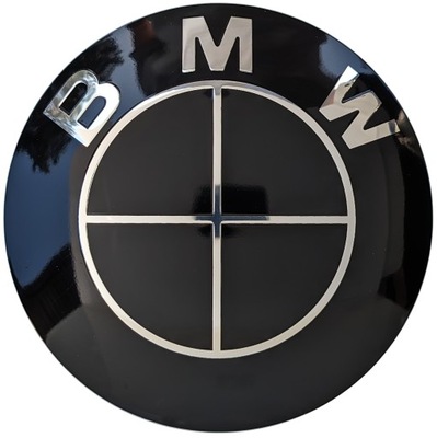 BMW EMBLEMA INSIGNIA LOGOTIPO CROMO CZARNO NEGRO 67MM  