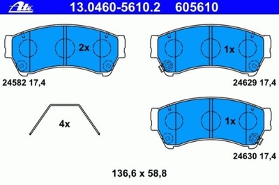 ZAPATAS DE FRENADO PARTE DELANTERA MAZDA SERIA-6 2007-  