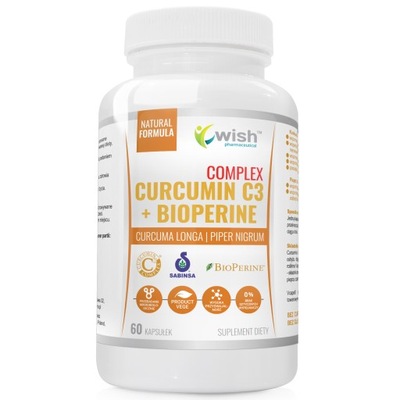Wish Curcumin KURKUMINA + PIPERYNA 60kaps TURMERIC