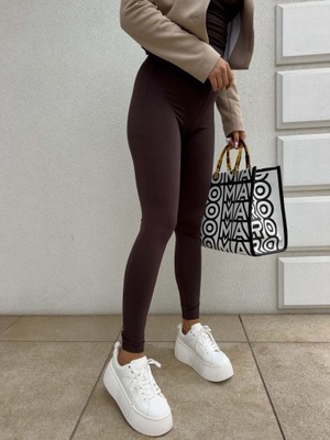 Legginsy By Me GYM - czekoladowe [Rozmiar L]