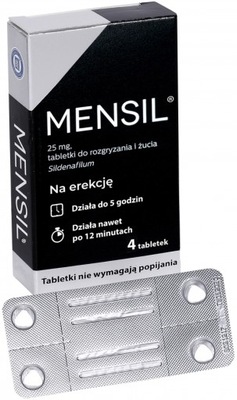 Mensil erekcja potencja 25 mg 4 tabletki do żucia
