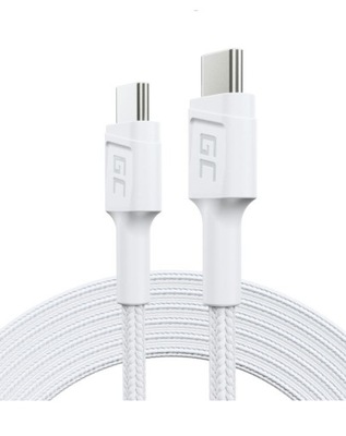 Green Cell Kabel PowerStream USB-C do USB-C 2m, PD 60W, QC 3.0, biały