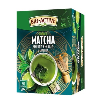 Herbata Big-Active Zielona Matcha Limonka 20 tor