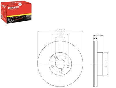 MINTEX DISCOS DE FRENADO MINTEX 32006172 26300AE071  