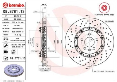 DISCO DE FRENADO PARTE DELANTERA FLOATING OPEL/VAUXHALL  