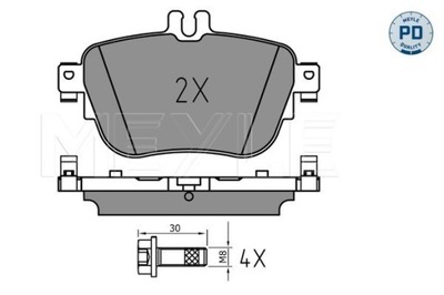 КОЛОДКИ ГАЛЬМІВНІ DB ЗАД W213/S213/C238/A238 1,6-2,0 16- 0252243716/PD