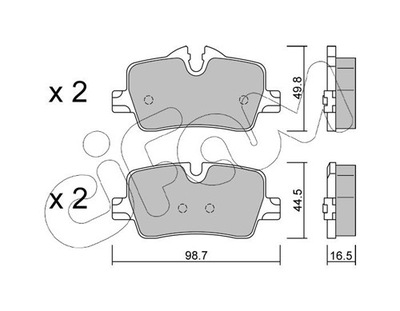 CIFAM 822-1264-0 КОМПЛЕКТ КОЛОДОК ШАЛЬМІВНИХ, ГАЛЬМА TARCZOWE