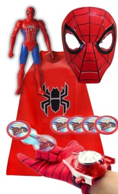 Strój Spiderman Rękawica Wyrzutnia Figurka 4w1