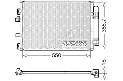 DENSO KONDENSATORIUS KONDICIONAVIMO FORD C-MAX II GRAND C-MAX 1.6D 