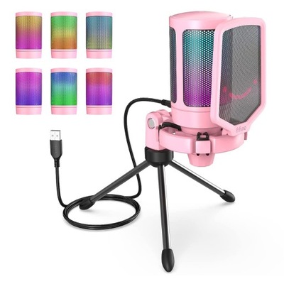 FIFINE Mikrofon gamingowy PC, mikrofon USB do PS4, PS5 Mac