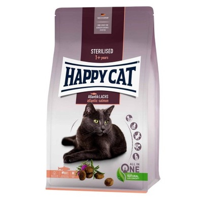 Happy Cat Sterilised sucha karma dla kotów po sterylizacji Łosoś 4kg