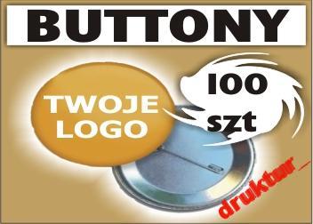 BUTTONY przypinki button kotyliony 58 mm - 100 szt