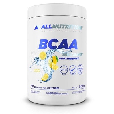 ALLNUTRITION BCAA MAX SUPPORT INSTANT 500G CYTRYNA AMINOKWASY REGENERACJA