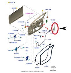 PROTECCIÓN KRAWEDZI DE PUERTA DERECHA PARTE DELANTERA FORD FOCUS MK3  