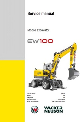 Wacker Neuson EW100 excavator Service manual