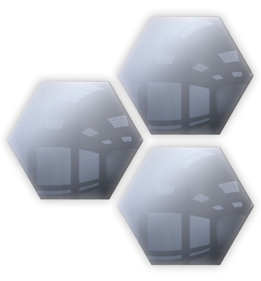 Lustro Dekoracyjne Hexagon 3szt