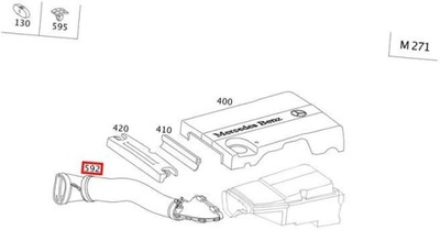 Оригінальний номер mercedes шланг повітря clk a209 1.8 фото №1