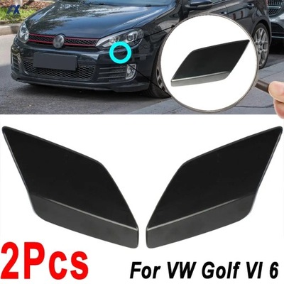 CAR FRONT БАМПЕР HEADLIGHT WASHER NOZZLE COVER CAPS FOR VW GOLF MK6 ~53356