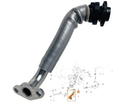 Шланг трубка обратка turbo opel astra h corsa d insignia zafira 1.6 turbo фото №1