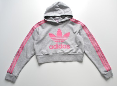 ADIDAS Krótka bluza z kapturem + logo róż 11 -12 lat 150