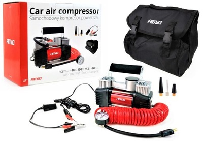 WYDAJNY KOMPRESOR SPRĘŻARKA AMIO 12V 60L/MIN 10BAR