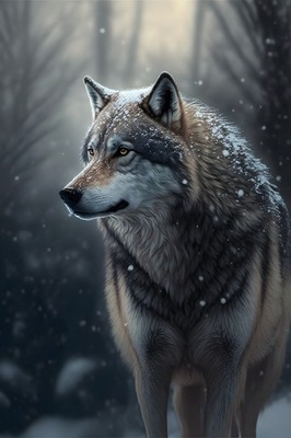 Obraz na płótnie CANVAS 100 x 70 - Zwierzęta - Wilk