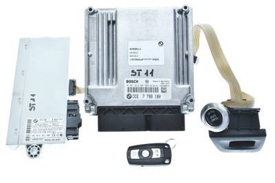 КОМПЬЮТЕР BMW E90 2.0 0281012501 7798180 КОМПЛЕКТ