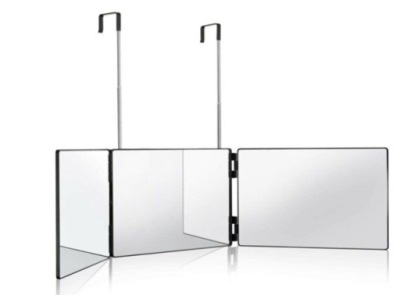 Trójstronne Lusterko wiszące czarne Mirror Backview